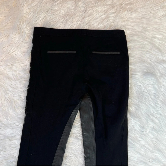 Theory Riding Pants C Fixture Ponte Black Leather Trim Casual Equestrian - Picture 11 of 11